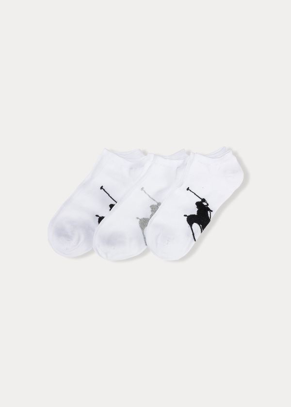 Calcetines Polo Ralph Lauren Hombre Blancos - Big Pony 3-Pack - CPFNB7562